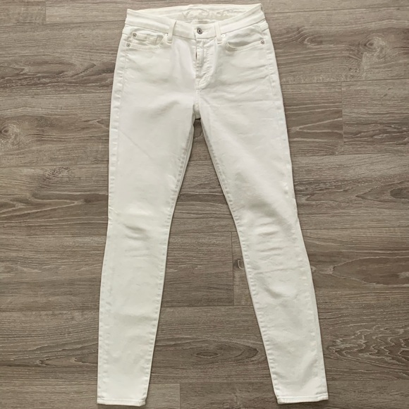 7 for all Mankind White Skinny Jeans. - Picture 4 of 6